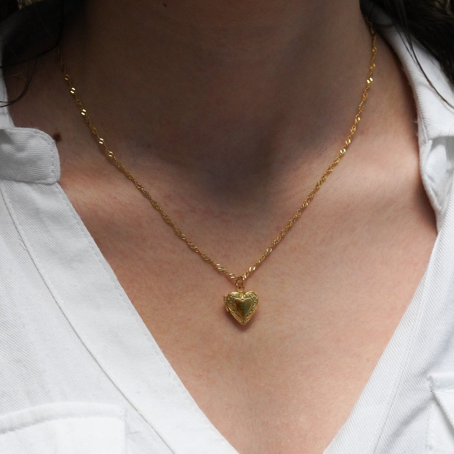 Personalized Heart Lock Necklace