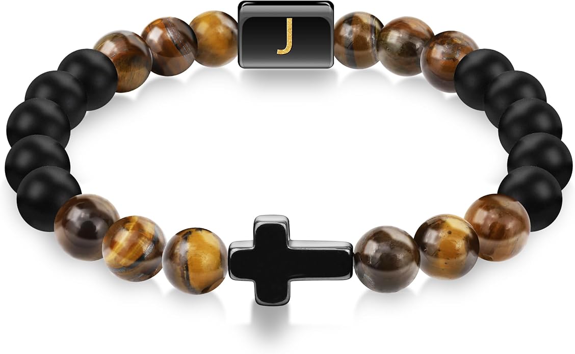 Cross Initial Bracelet