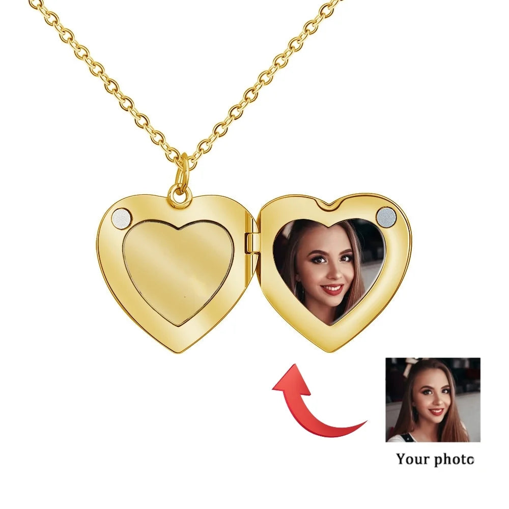 Personalized Heart Lock Necklace