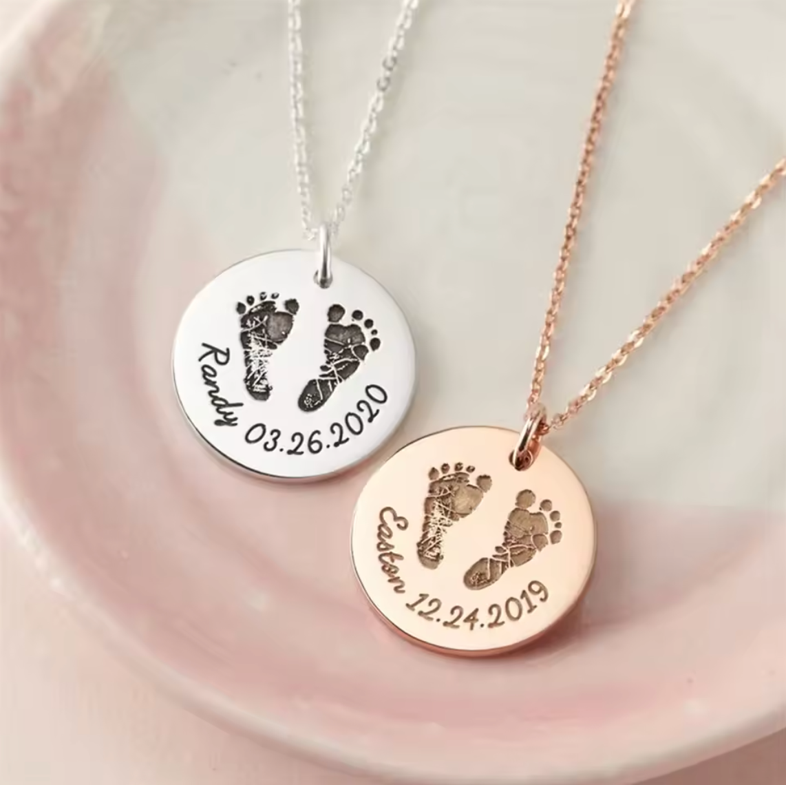 Custom Footprint Necklace