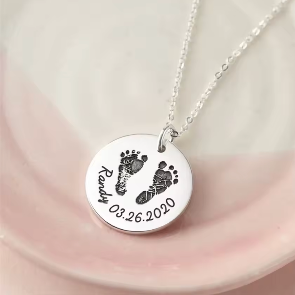 Custom Footprint Necklace