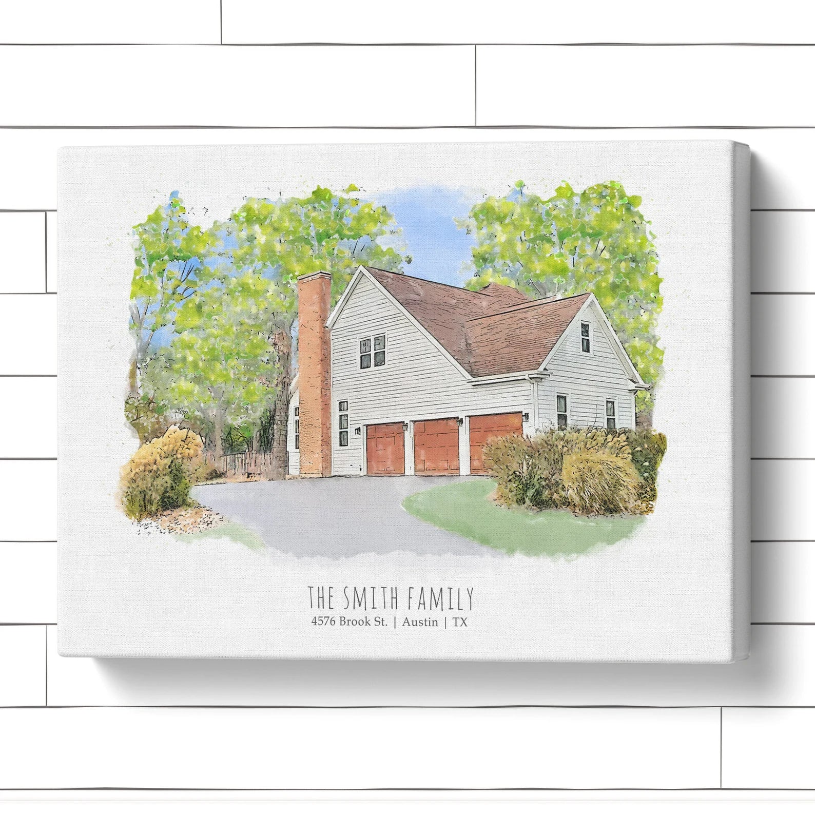 Custom House Portrait, Watercolor Home Painting, House Sketch From Photo