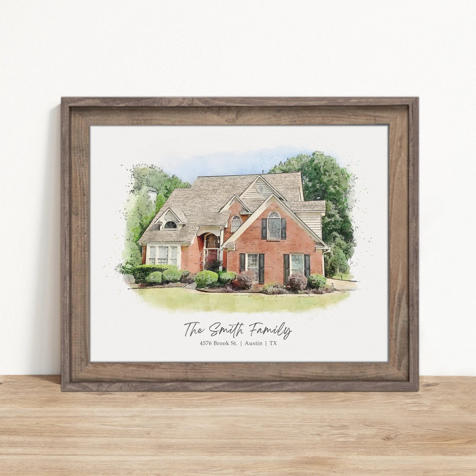 Custom House Portrait, Watercolor Home Painting, House Sketch From Photo