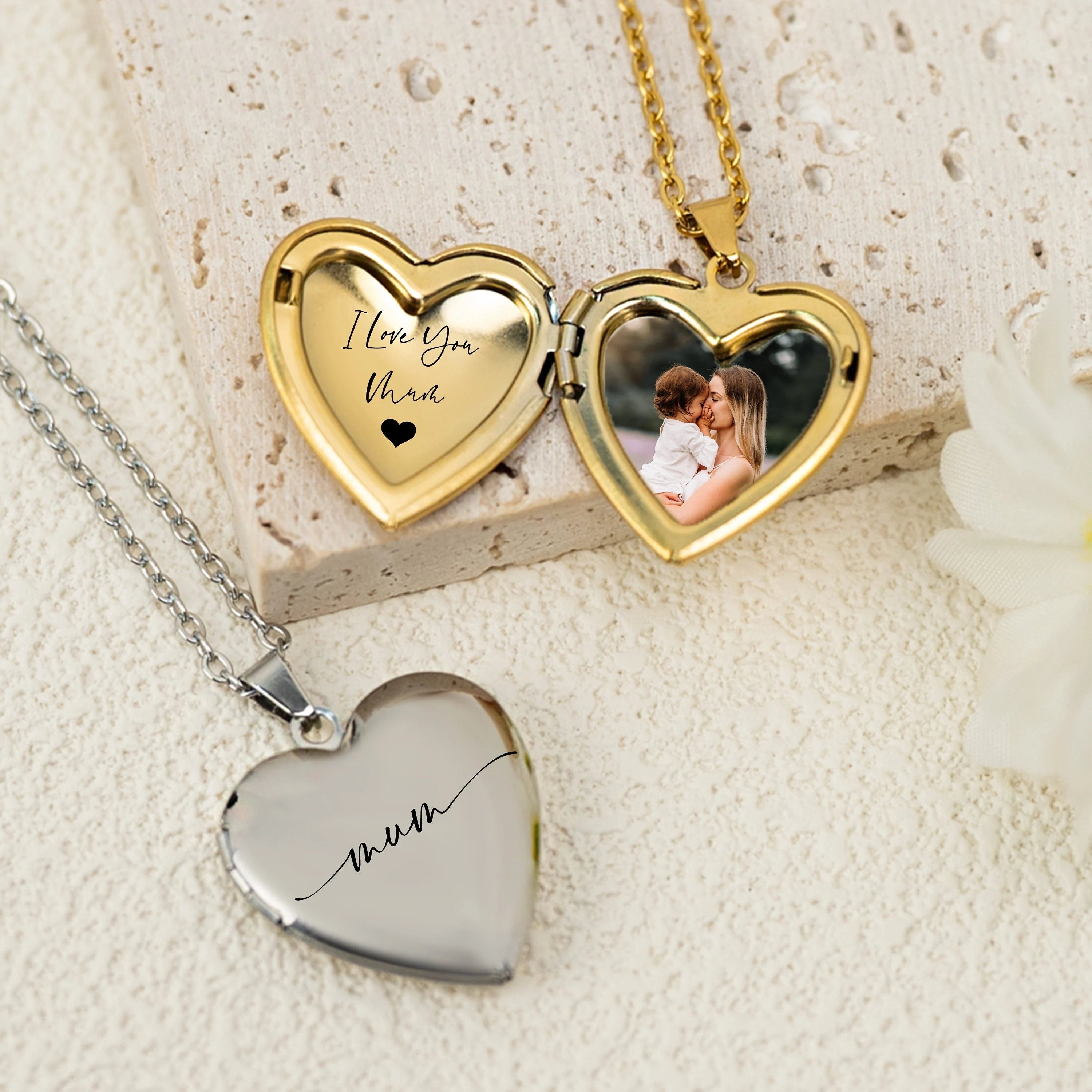 Personalized Heart Lock Necklace